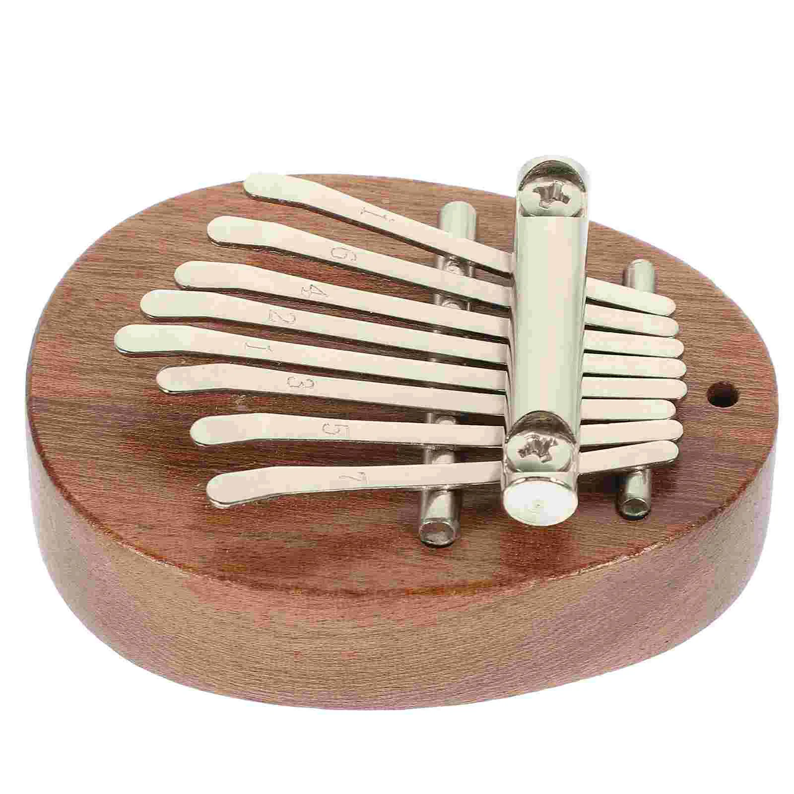 8Keys Portable Thumb Piano Mini Kalimba Musical Instruments Finger Piano Wood Music Box Solid Wood Lightweight Necklace Design