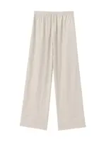 XNWMNZ Women's Fashion 2024 Texture V-neck Tie Kimono Shirt or Elastic Mid Waist Pants High Street Female Two Piece Set - Image 5