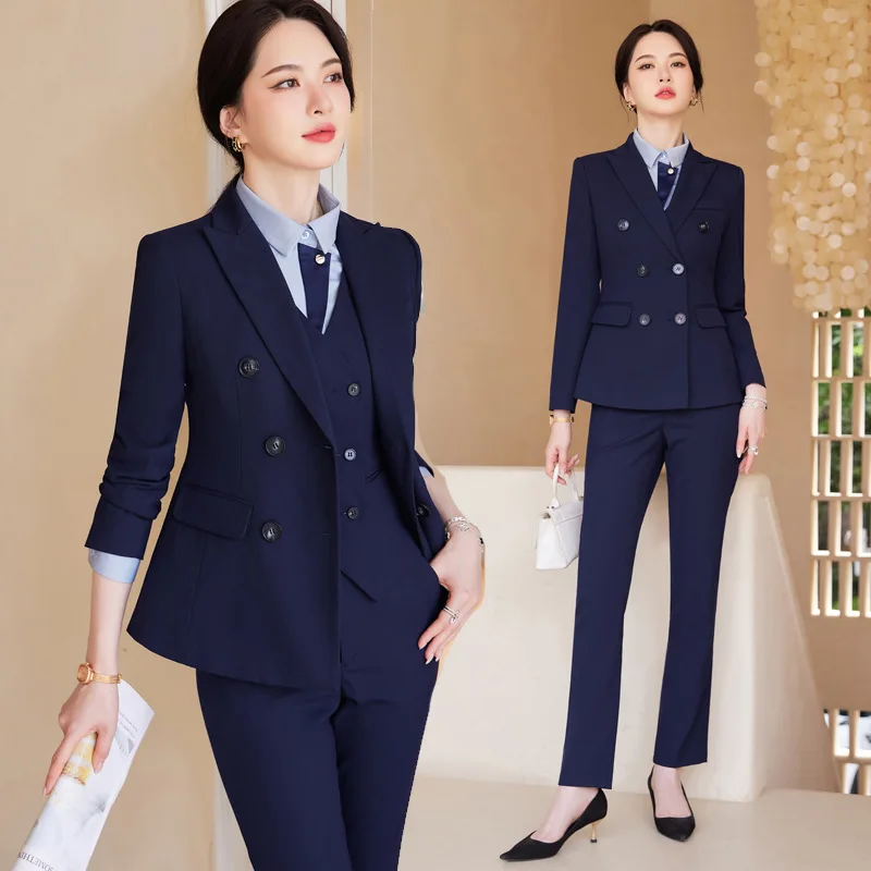 

Suit Women's Autumn and Winter Light Luxury High Sense Hotel Manager Formal Wear Temperament Office Wear Vest Overalls