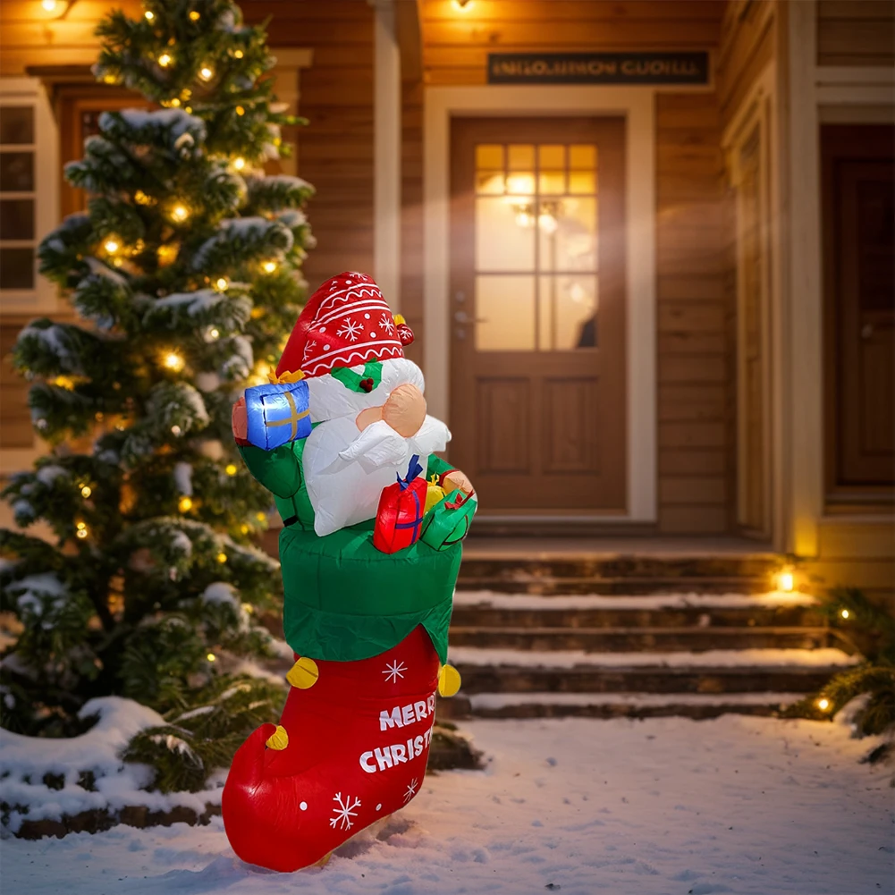 Inflatable Santa Christmas Decoration with LED Lights