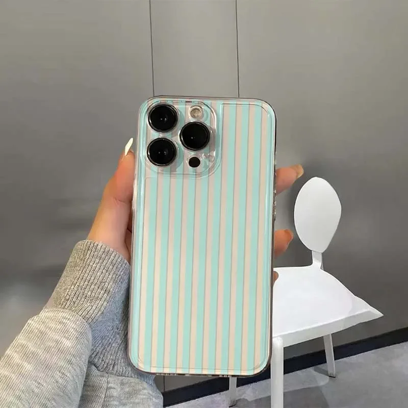 Stripes Silicone Transparent Phone Case