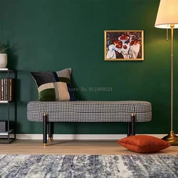 Taburete nórdico para cambio de zapatos, muebles para el hogar, Hotel, pata de gallo, otomanas largas, moderno, minimalista, para sala de estar, sofá, banco