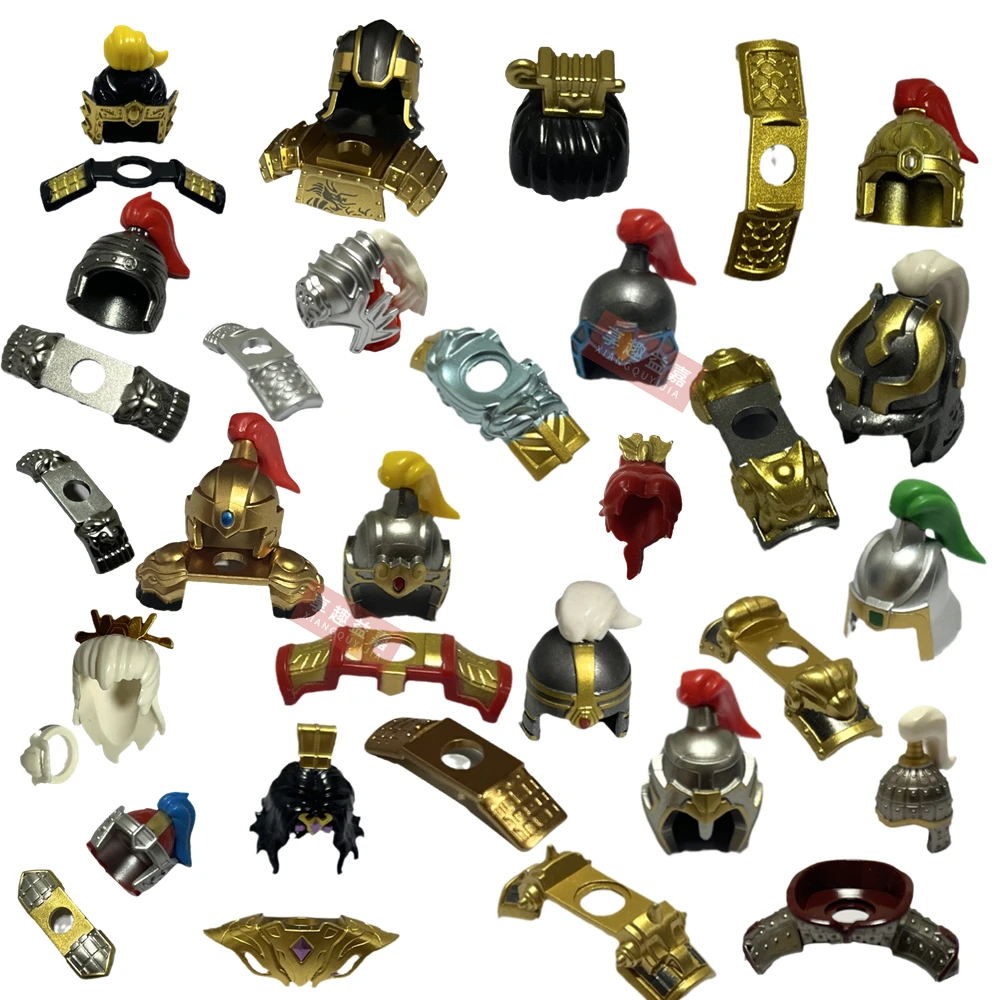 

Ancient times Medieval Soldier Movie Building block helmet and armour Puzzle MOC Assembly Accessoriesmbly Accessories Series 2