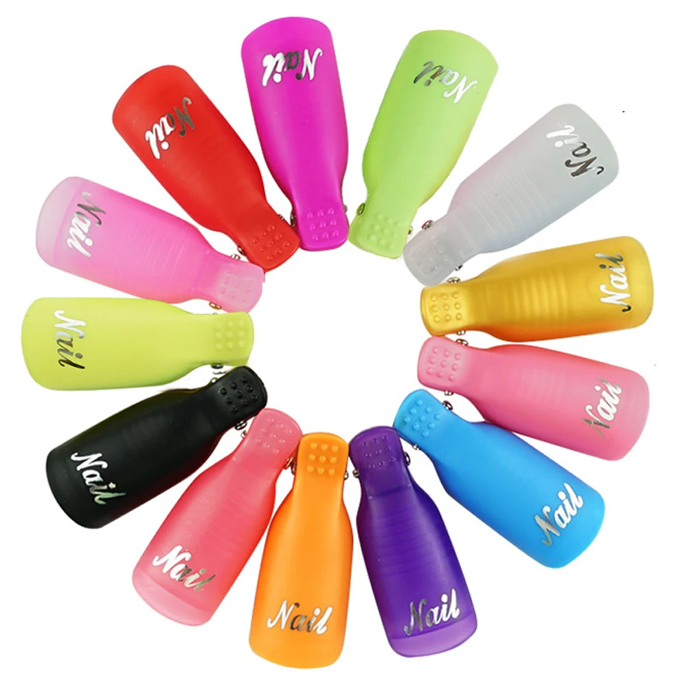 10Pcs Manicure Nail Clip Gel Polish Remover Tweezers Cleaner Tips Nails Soak Off Wraps Cap Plastic Easy-off Clip Fingers Tools nail polish remover nail gel remover nail polish remover wraps