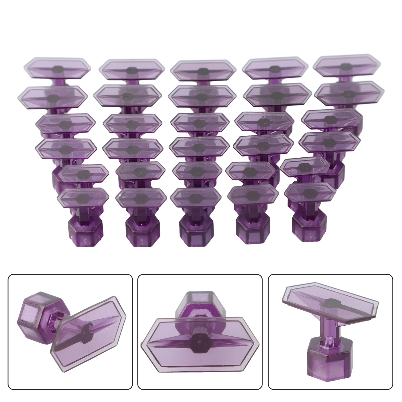 

30x Car Purple Nylon Puller Tabs Paintless Paint Dent Repair Tabs Glue Pulling Tabs Kit For Automobiles Motorcycle Refrigerator