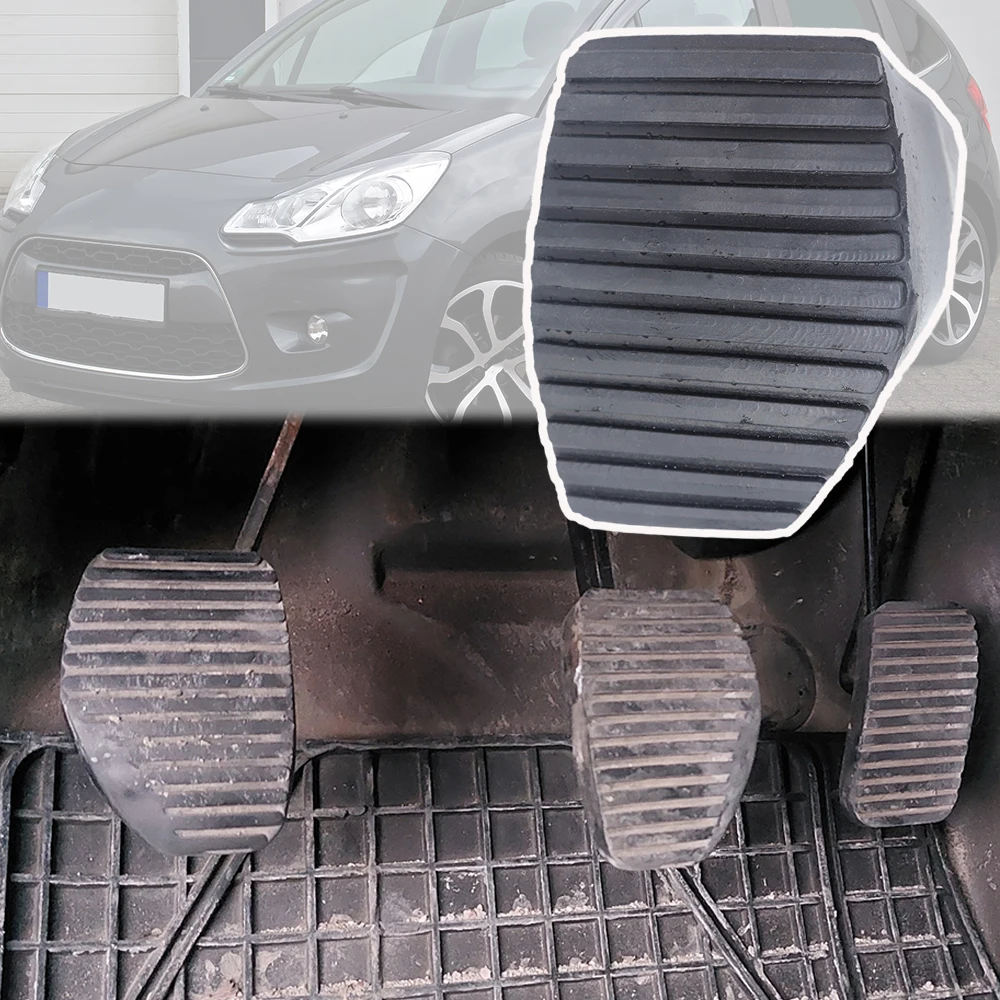 For Citroen C3 SC SX/SY 2009 2010 2011 2012 2013 2014 - 2020 Car Rubber Brake Clutch Foot Pedal Pad Covers 2130.26 450417