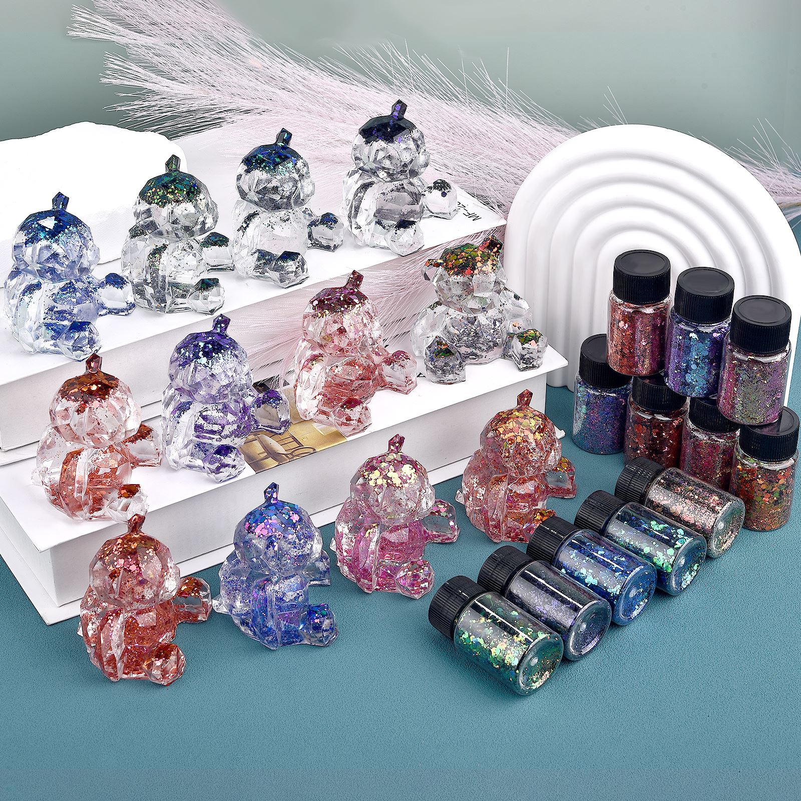 1 Bottle Chameleon Glitter Nail Chrome Pigment DIY Epoxy Resin Mold Filler Art Glitter Dust Manicure DIY Mica Filling Sequins