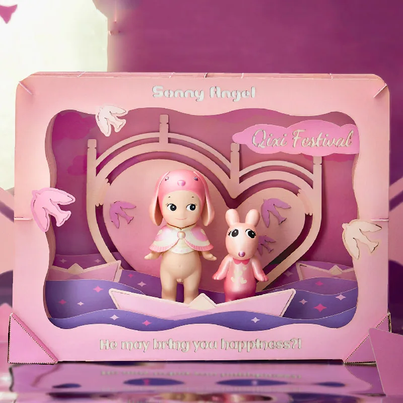 

Sonny Angel Star Sea Meeting Gift Box Set Ear Dropping Rabbit Robby Anime Figure Dolls Valentine's Day Decoration Qixi Gifts