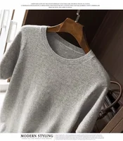 T-shirt en cachemire pour hommes, couche de Base, chemise mérinos, respirant, court, vêtements de luxe, grande taille 4