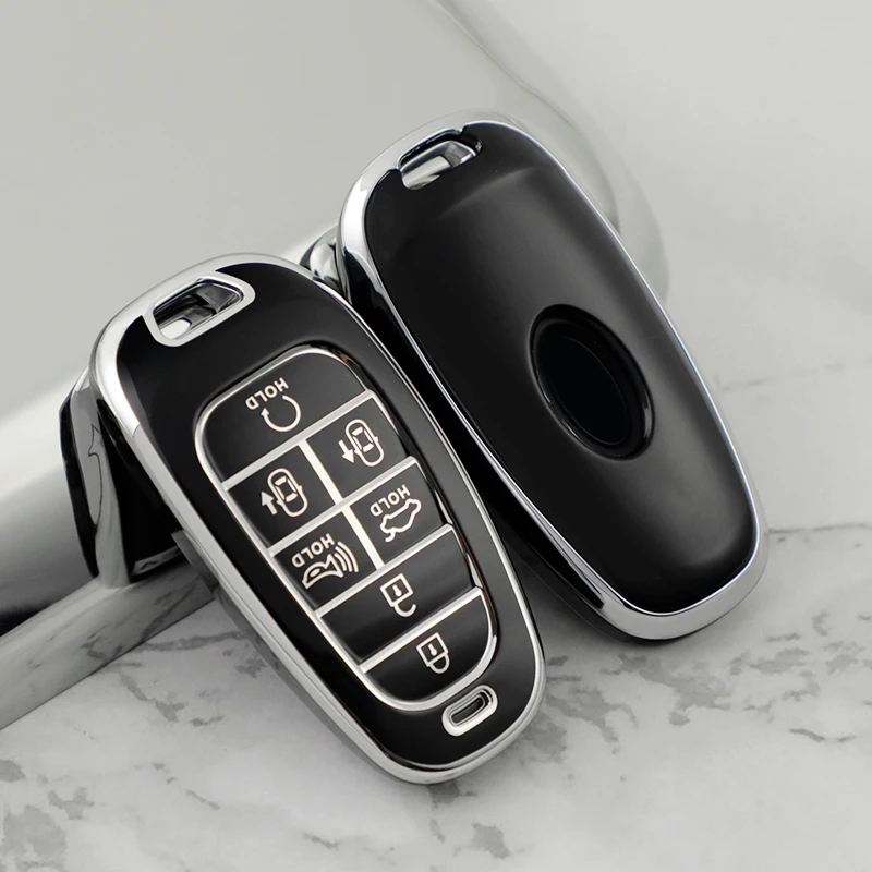 Sleek TPU Car Key Case Cover with 8 Buttons