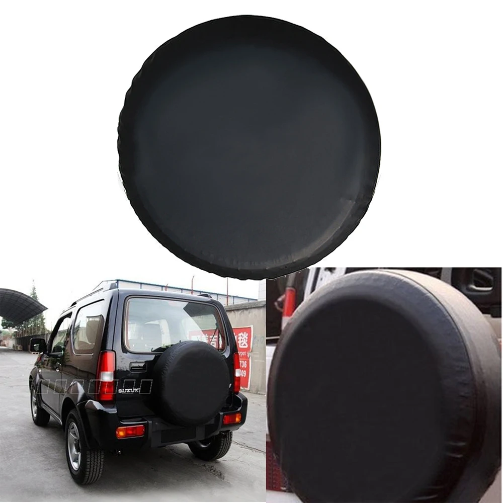 Customized picture logo Universal Black Car 4WD 4X4 Spare Tire Cover Wheel  Tire Covers Fits All Size Tire SUV Buggy photo diy AliExpress