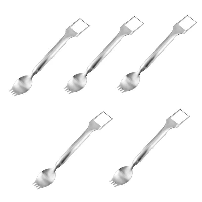2-In-1 Stainless Steel Fruit Knife, Double-Ended Fruit Fork Slicing Knife, Suitable For Family Gatherings And Camping