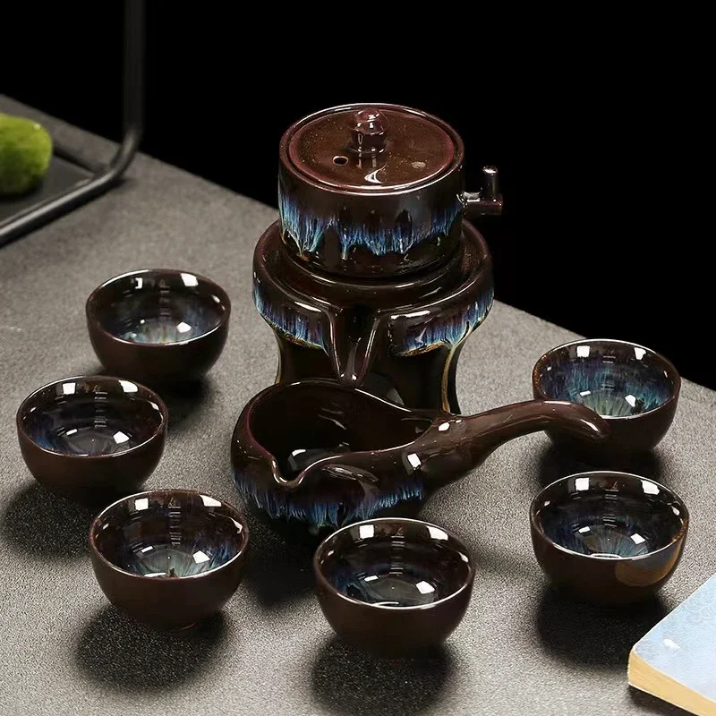 

Exquisite Stone Grinding Shape Tea Set Gongfu Tea Sets Chinese Teapot and Cup Set Gaiwan Teacups Teeware Teware Cups and Mugs