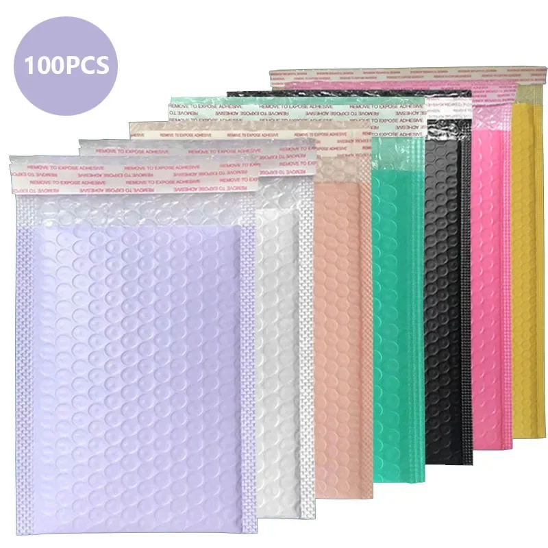 bubble-mailers-suprimentos-para-pequenas-empresas-sacos-para-embalagem-bubble-courier-envelope-pacote-de-entrega-mailer-100pcs