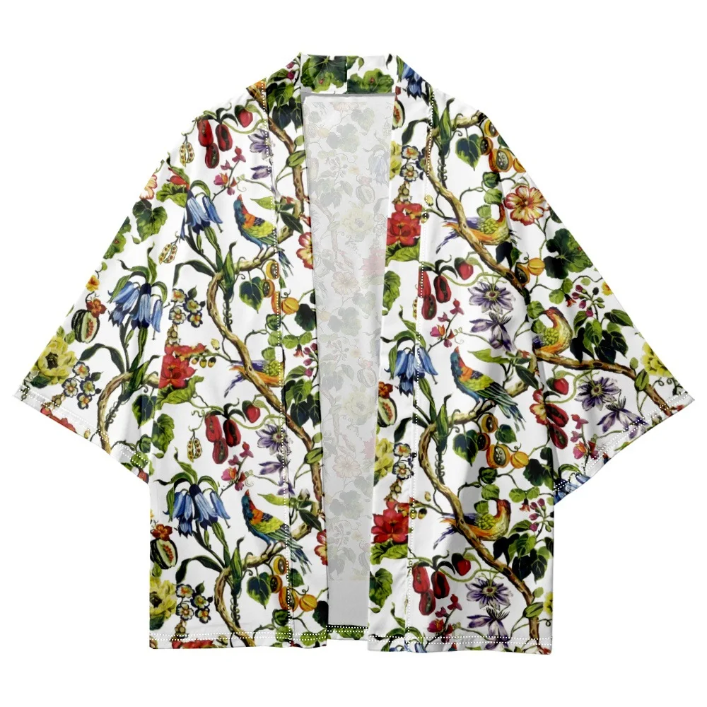 

Japanese Bathrobe Kimono Taoist Men Casual Cardigan Shirts Rayon Summer New Robe Home Coat Vintage Style Yukata Clothing