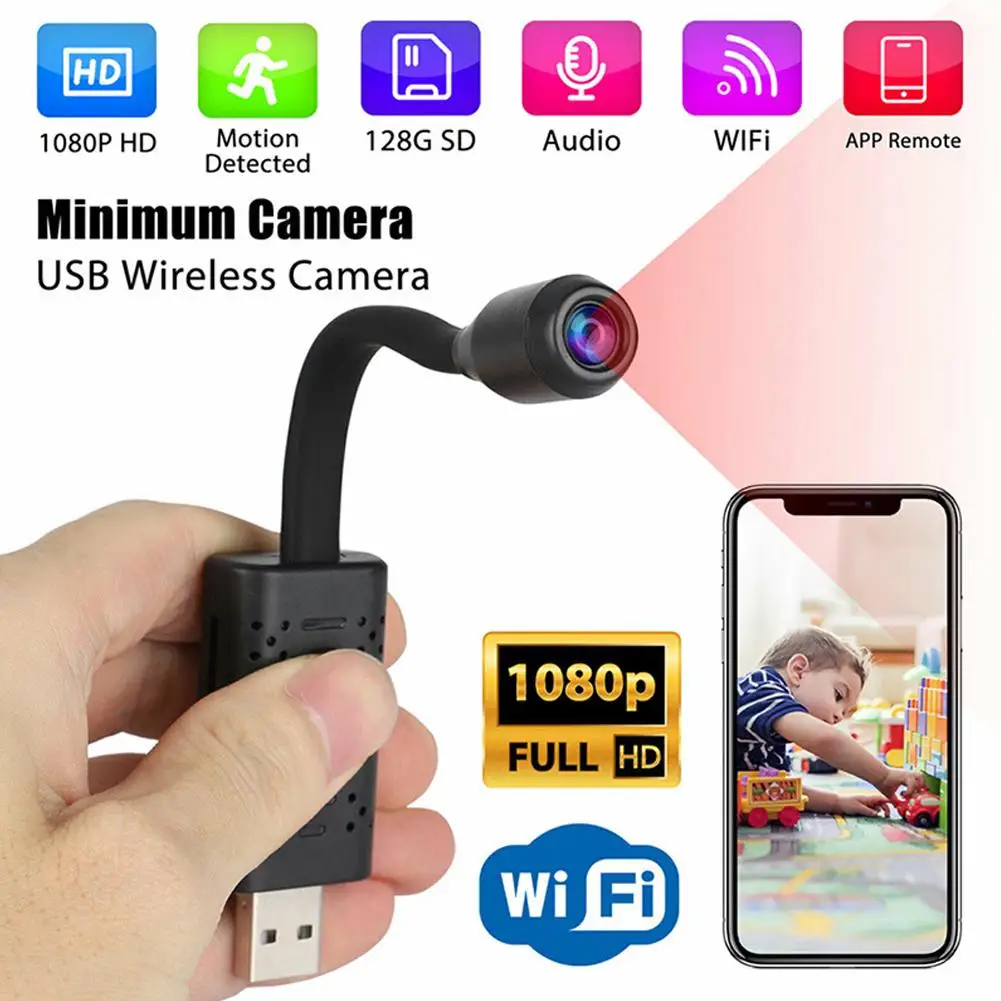 

Smart AI Human Detection V380 USB Mini Wifi Camera Camera A9 Wireless Card Motions Micro Home Camcorder 1080P CCTV L9R8