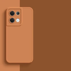 Fashion Square Frame Soft Silicone Phone Case Cover for Reno 6 Pro (Brown)