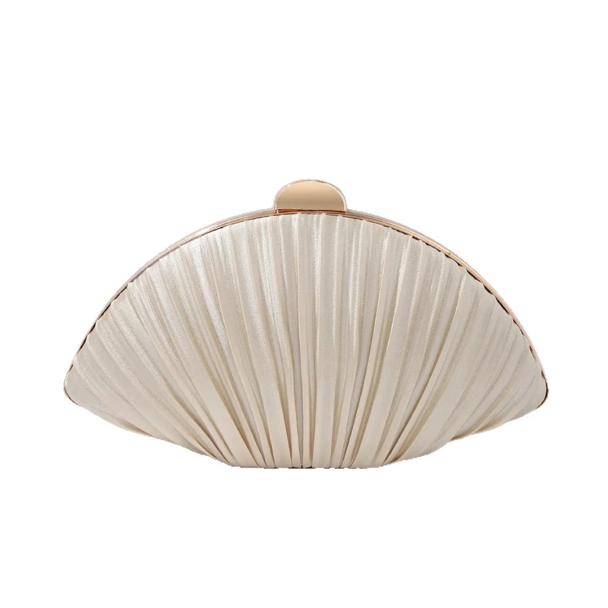 2025 New Trendy White Seashell Evening Bags For Women Banquet Party Clutch Handbag Fashion Temperament Shell Shoulder Bag Femme
