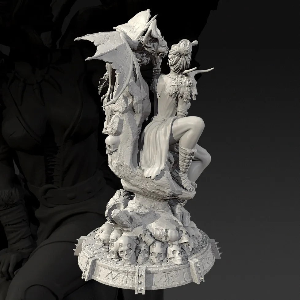 전체 높이 38mm 50mm 75mm 레진 모델 키트 피규어 미용성 무색 및 자체 조립(3D 프린팅) TD-7754/3D