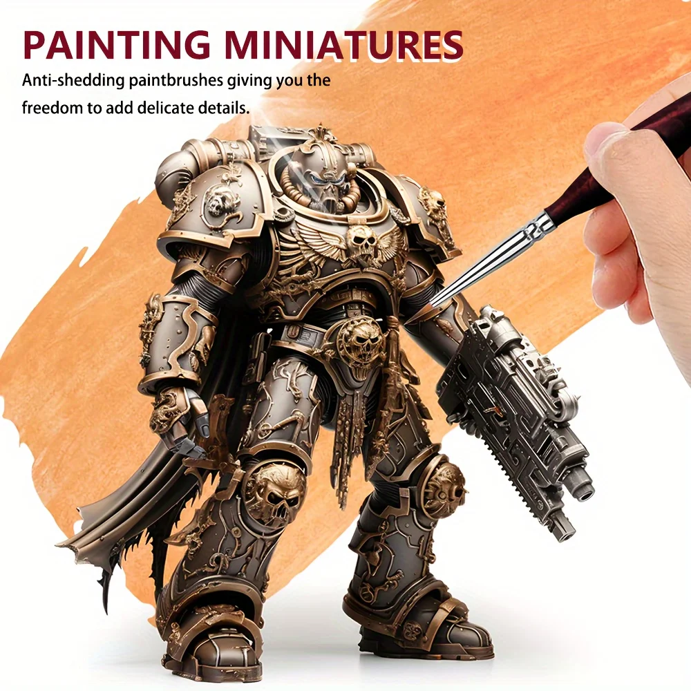 10/20 세밀한 디테일 페인트 브러쉬 미니어처 페인팅 브러쉬 세트 아크릴 수채화 얼굴 네일용