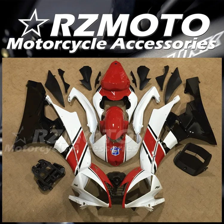 

4Gifts Injection mold New ABS Motorcycle Fairings Kit Fit for YAMAHA R6 06 07 2006 2007 Bodywork Set Custom Red White