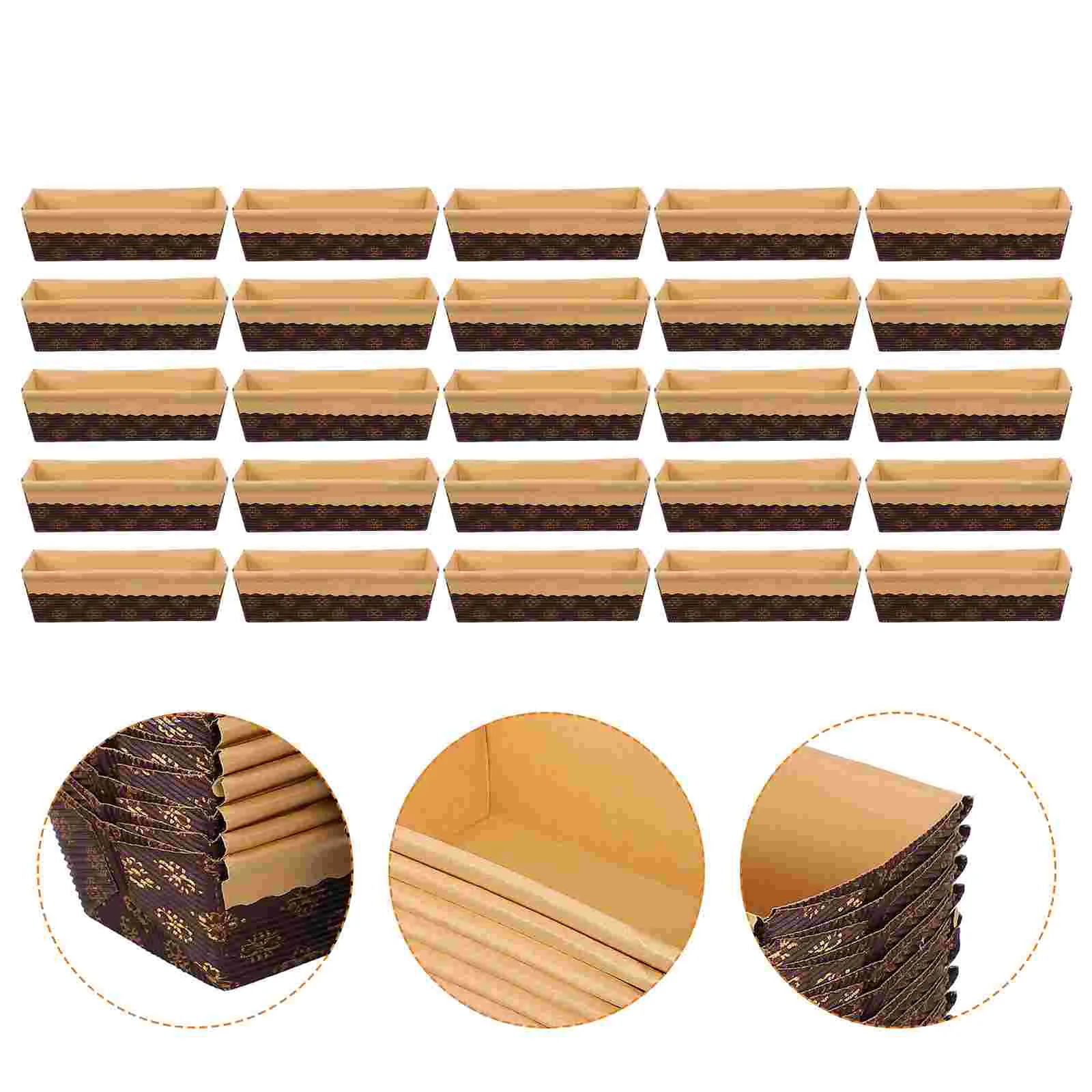 

Baking Pans Paper Pan Loaf Bread Mold Toast Disposable Cakes Food Containers Liner Corrugated Storage Takeout Kraft Loft Pastry