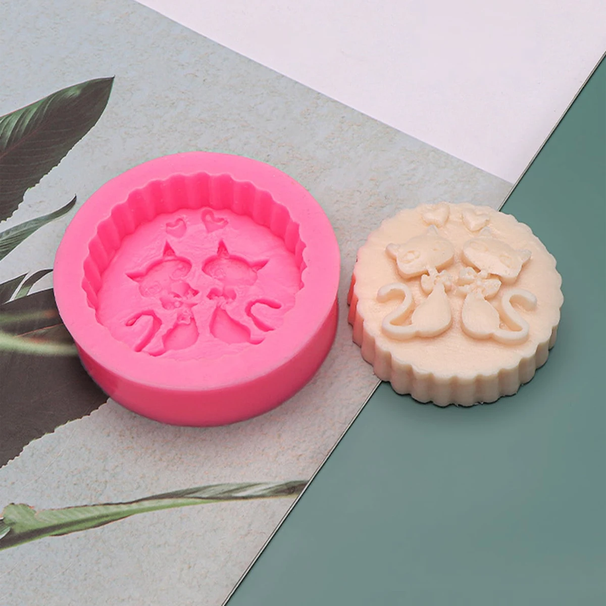Cat Silicone Mold Used Making Candy and Cake