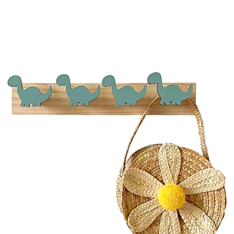 

Children's Coat Rack, Dinosaur Hooks For Children's Room, With 4 Cute Dinosaur Shapes