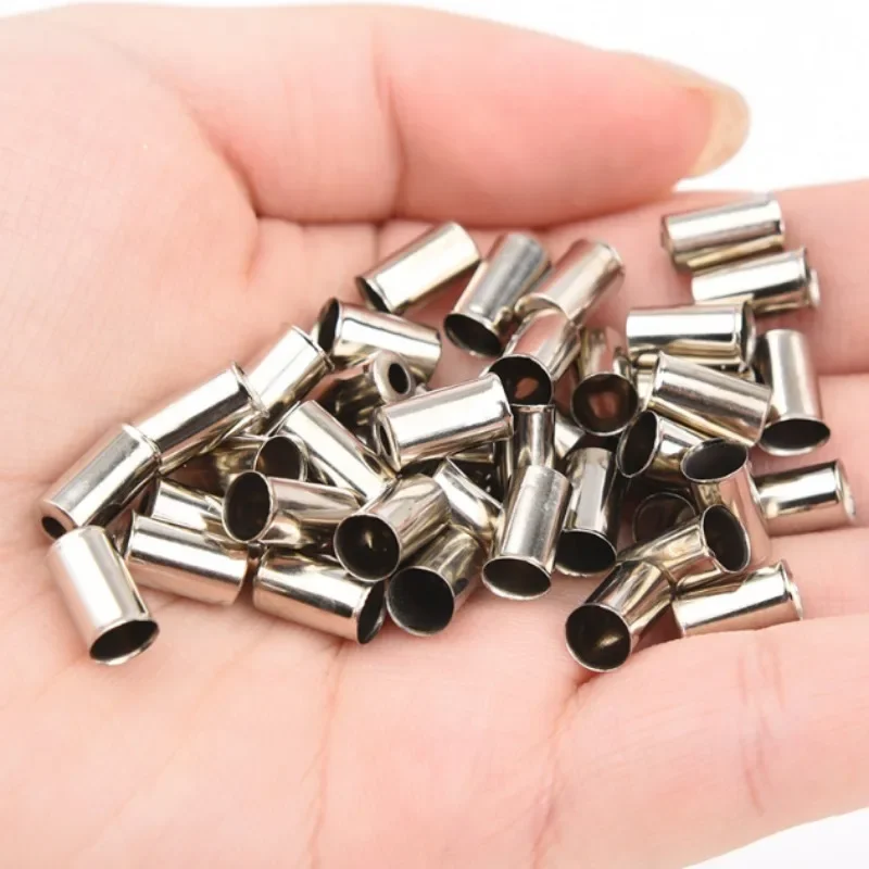 50/100pcs 자전거 5mm 브레이크 케이블 엔드 캡 MTB 도로 자전거 변속기 케이블 와이어 팁 캡 하우징 실버 시프터 기어 케이블 엔드 캡