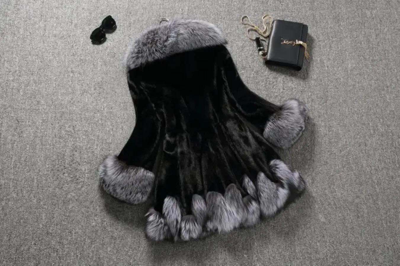 Hooded Loose Faux Fur Jacket Women Thick Autumn Winter Korean Maxi Coat Long Warm Luxury Fur Parkas Bontjas Furry Outerwear 4