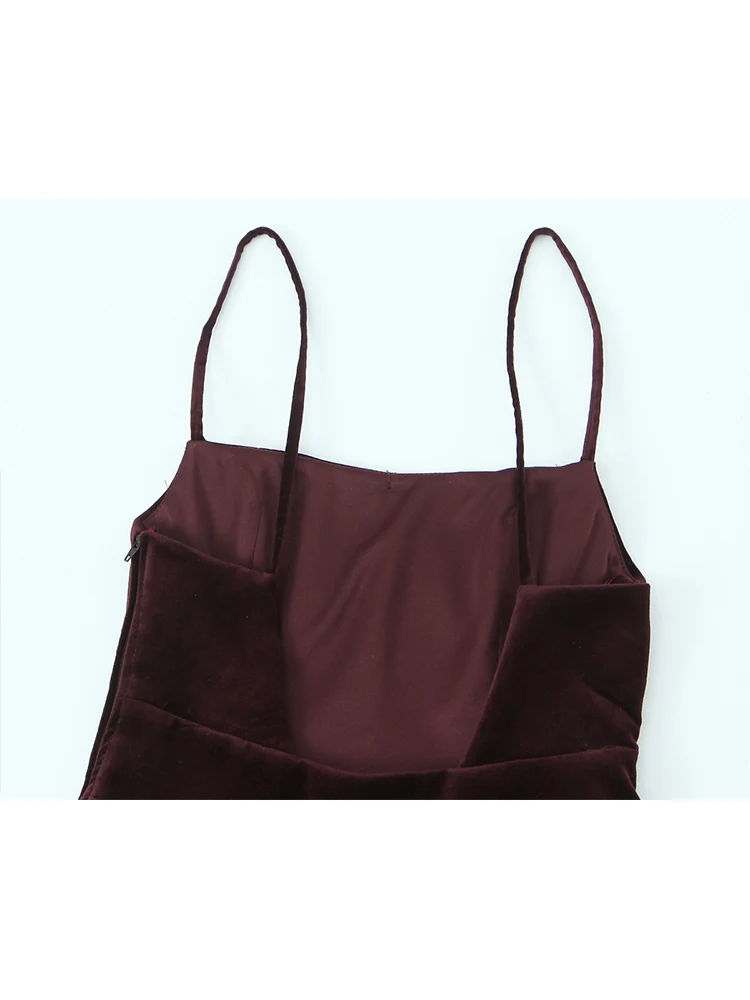 New Women's Solid Backless Mini Dress A-Line Square Neck Casual Party Holiday Outfit Female Elegant Chic Spaghetti Strap Dress