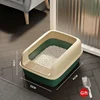 Anti-Splash Small Cat Bedpan - Pet Sandbox & Kitten Tray Design Practical Cats Toilet with Easy Cleaning Must-Have Cat Supplies 3
