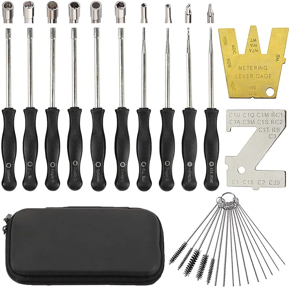 Kit de herramientas de ajuste de carburador para motores de 2 ciclos, herramienta de ajuste de sintonización de carburador para motosierra recortadora Weedeater