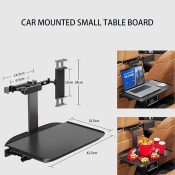 Supporto per seggiolino auto Tavolo da viaggio Tavolo da scrivania per auto regolabile multifunzione Volante pieghevole Tavolo da supporto per laptop portatile