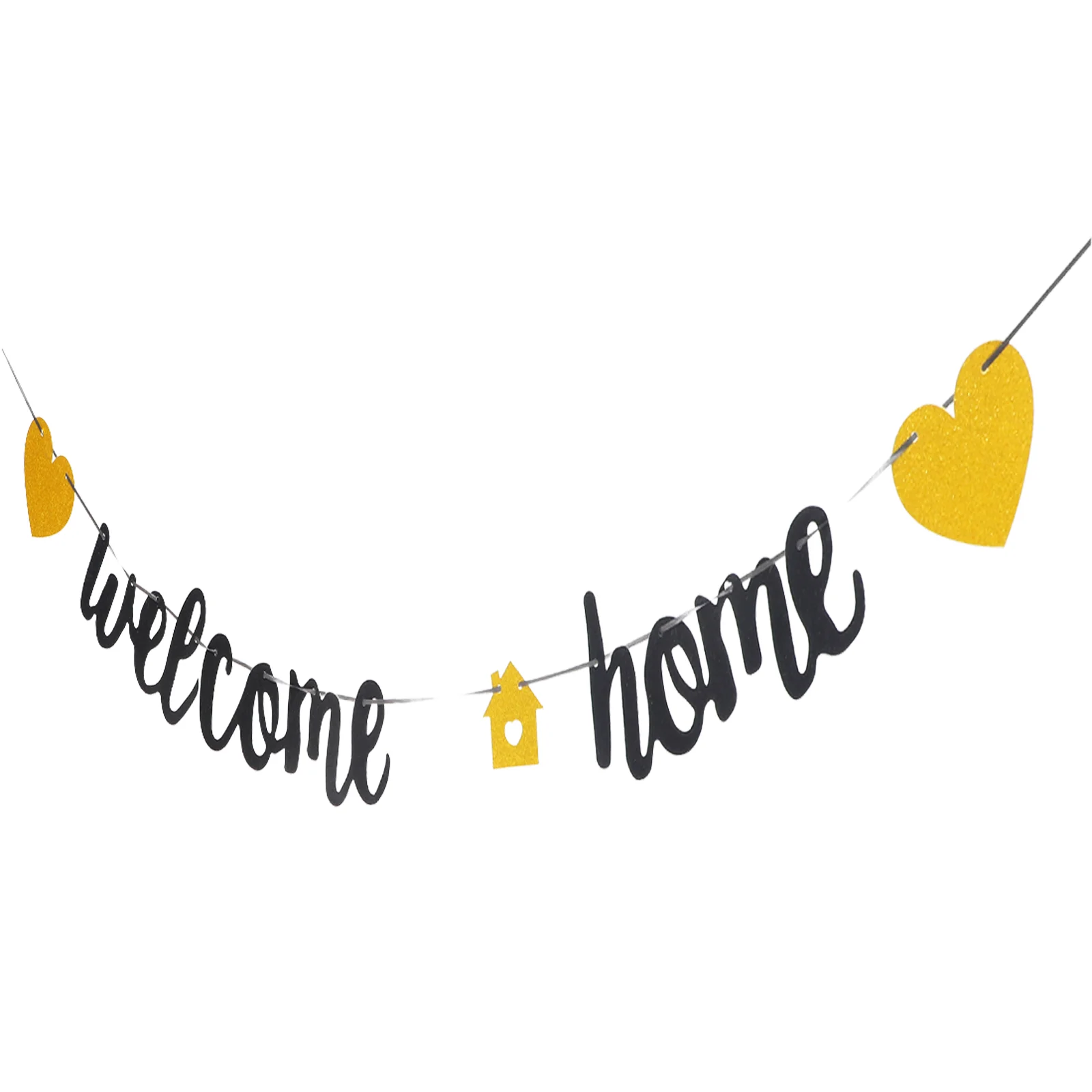 

Welcome Home Banner Letter Hanging Bunting Banner Decorated with Bunting Wedding Baby Shower Decoration Welcome Back Flag