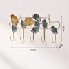 Nordic Style Golden Leaf Hook Creative Coat Cap Hanger Key Organizer Iron Art Wall Hanging Decoration Home Storage Accessories 5