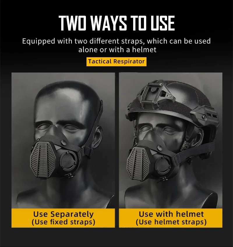 Tactical Half-mask Respirator For Airsoft And Outdoor Activities_voghion.com