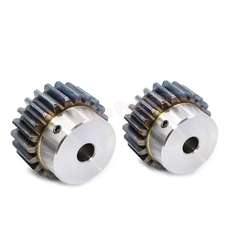 1PCS 2M 12T-24T Spur Gear Step Bore 8mm 10mm Module 2 Motor Gear OD 28mm-52mm 45#Carbon Steel Transmission Accessories