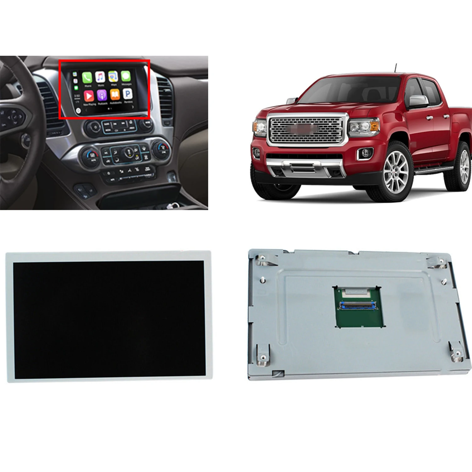 1pc DJ080PA-01A 터치 스크린 유리 디지타이저 LCD MYLINK 2015-2018 Chevrolet GMC 자동차 LCD 디스플레이 교체 부품
