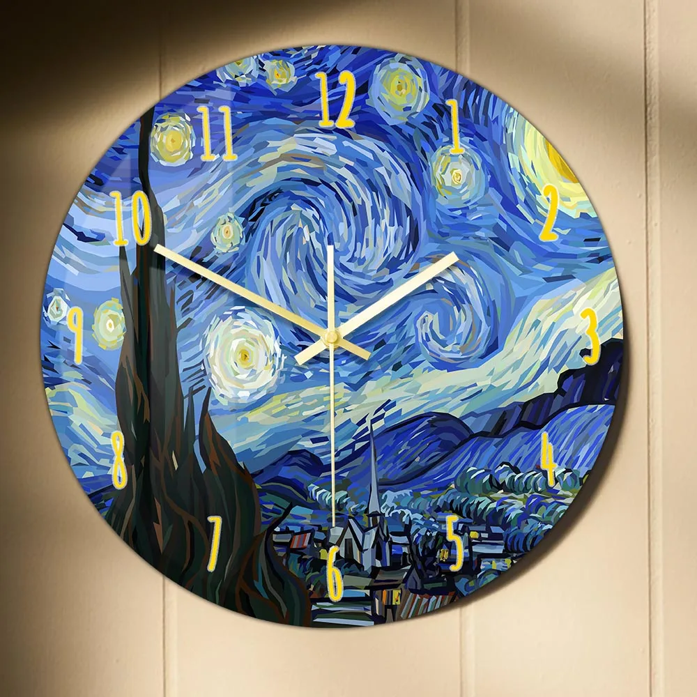 アート・デザイン・音楽 Van Gogh tekenaar: de meesterwerken guitar Dancing Starry Night Van Gogh Art Print by N Akkash