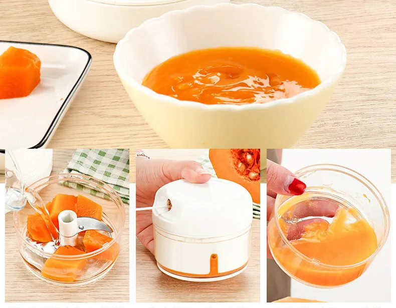 Mini Garlic press Mashed garlic Manually crushed minced garlic Stir stuffing Hand-pulled crusher with brush Home kitchen tools garlic chopper