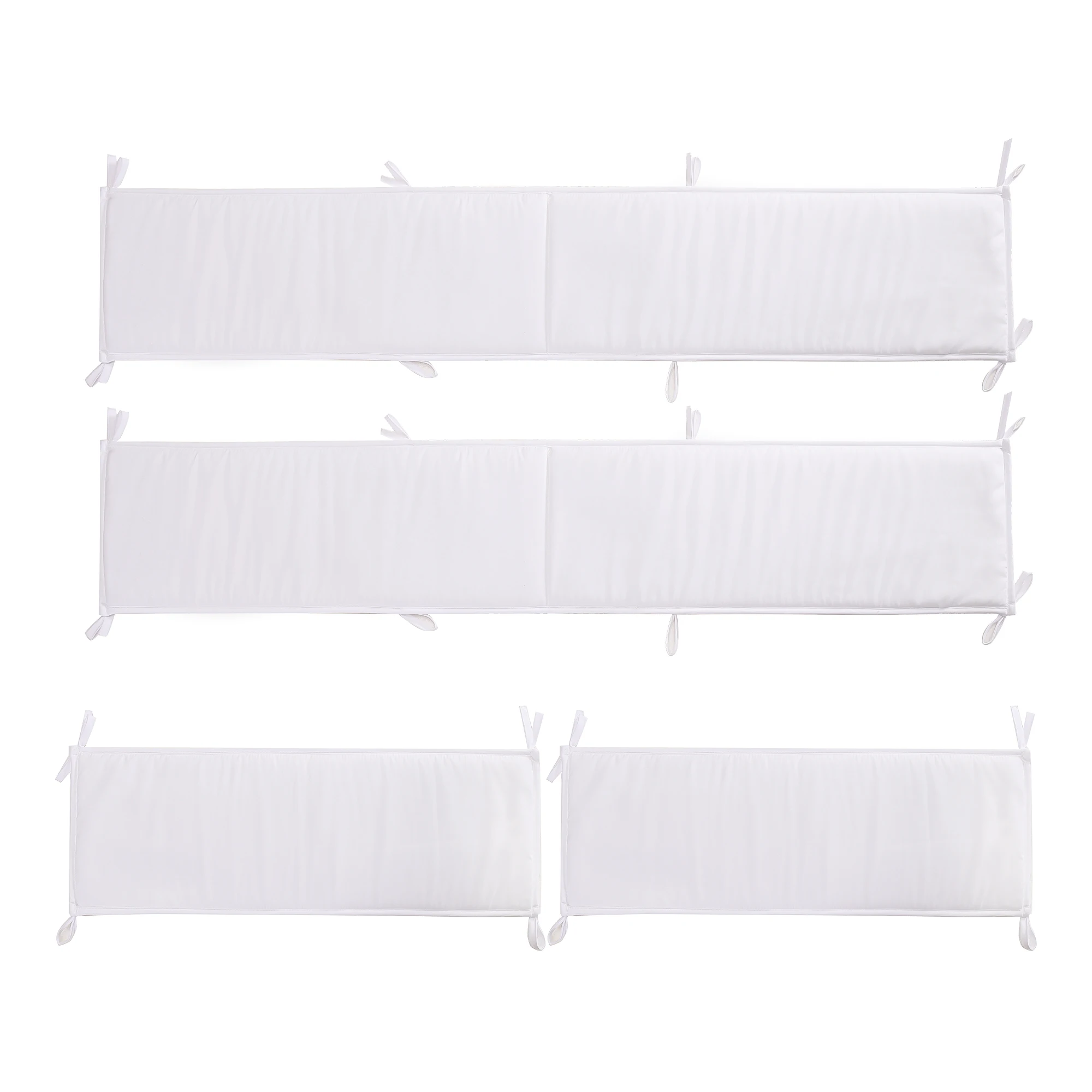 4Pcs baby bedding Crib Bumpers pads Bed Rail Bed Side Soft Rail Anti-collision Crib Liner solid plain color for newborn infant