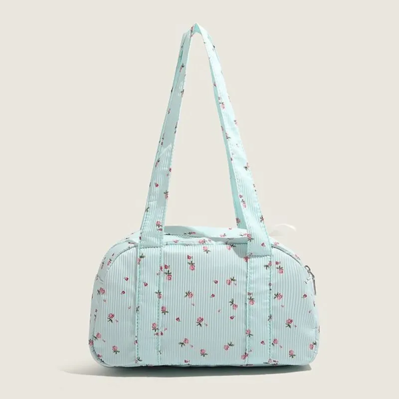 JIAERDI Fairy Core Floral Canvas Handbag Tote Bag Wallet Women New Large Capacity Shoulder Bags Ladies Vintage Y2k Bag Aesthetic