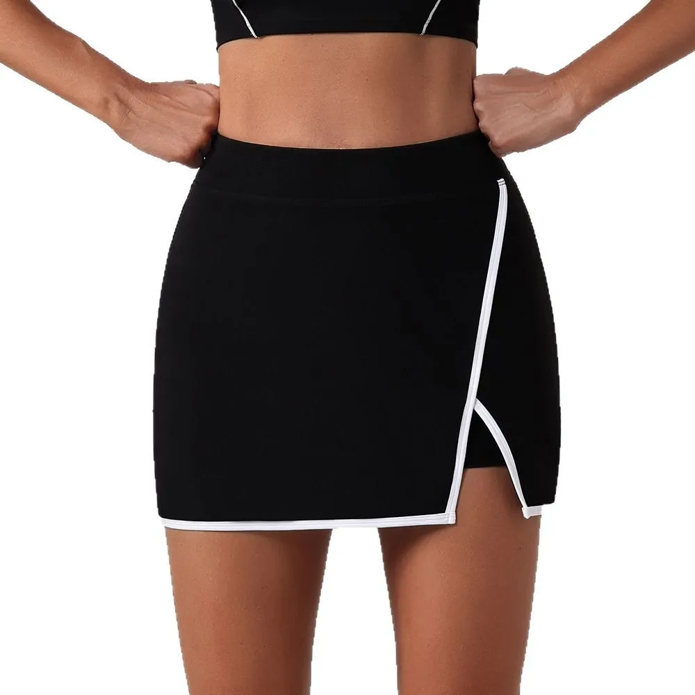 Mermaid Curve New High Waist Yoga Skirt Breathable Mini Culottes Running Fitness Tennis Anti-running Sports Tennis Skirt