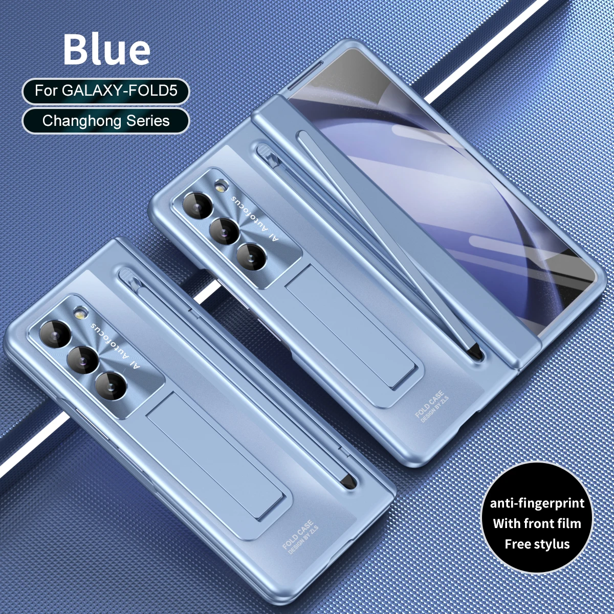 For Samsung Galaxy Z Fold 6 5 4 5G Case Plating Hinge With S Pen 360 Full Screen Protector AG Matte Shockproof Kickstand Cover | Gaffar India