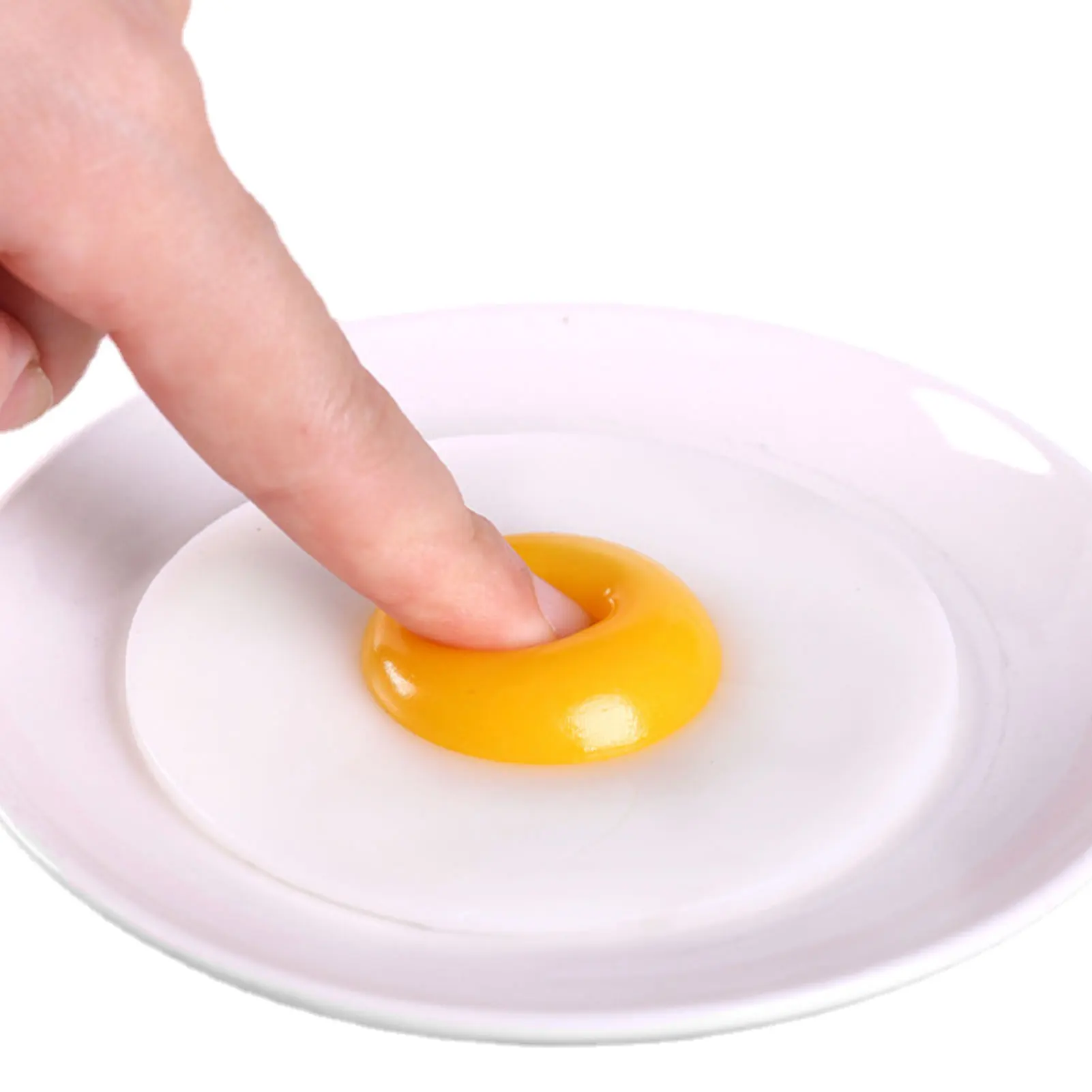 New Sticky TPR Rubber Eggs Squeeze Kitchen Food Toy Pretend Play Cooking Fried Egg Omelette Gags Joke Kids Relieve Stress Toys