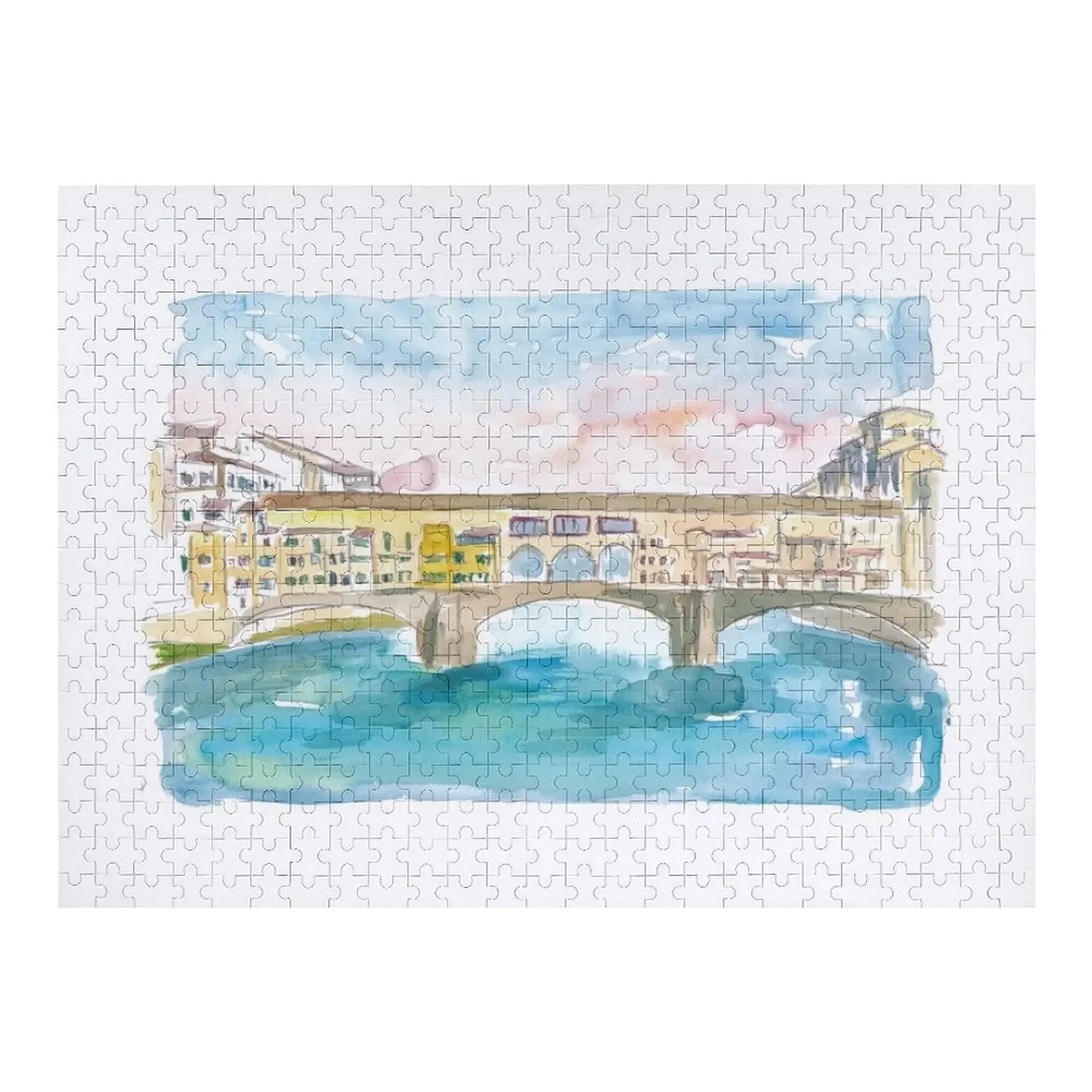 

Florence Tuscany Ponte Vecchio At Sunset Jigsaw Puzzle Adult Wooden Custom Wood Personalized Gifts Puzzle