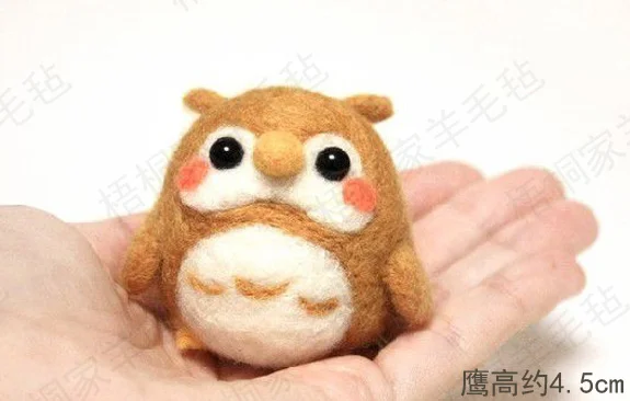 Lovely animals Pendant cartoon set wool needlepoint kit wool felt needle felting keychain craft needlecraft DIY handmade