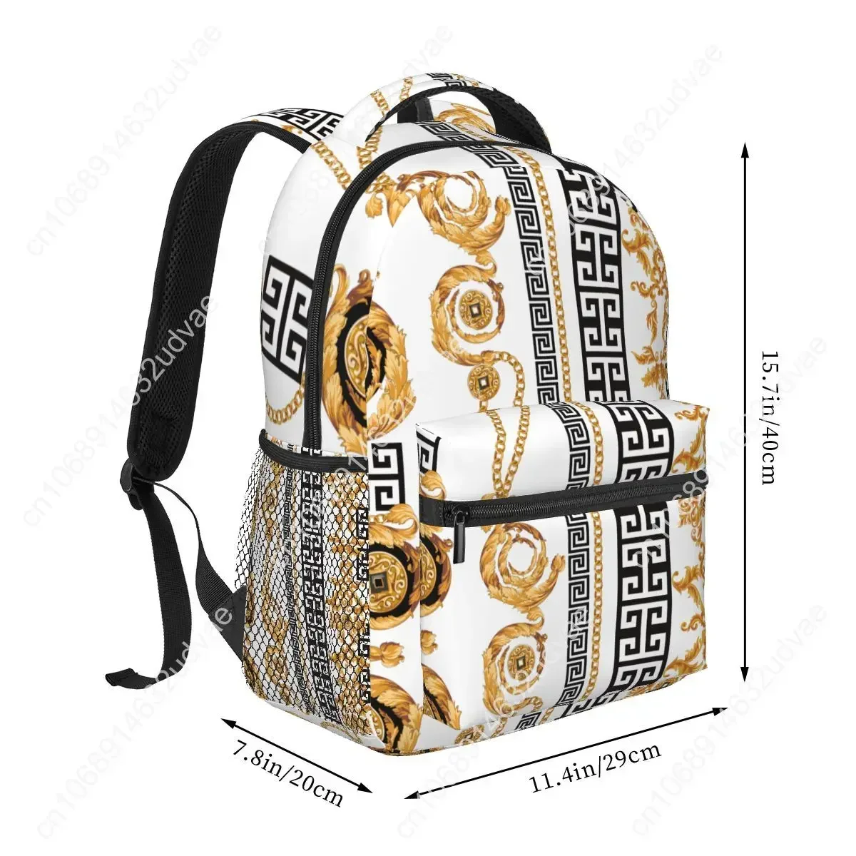 2023 Women Shoulder Bag Golden Baroque Fashion School Bag For Teenage Girl Backpacks Travel Bag Luxury Package