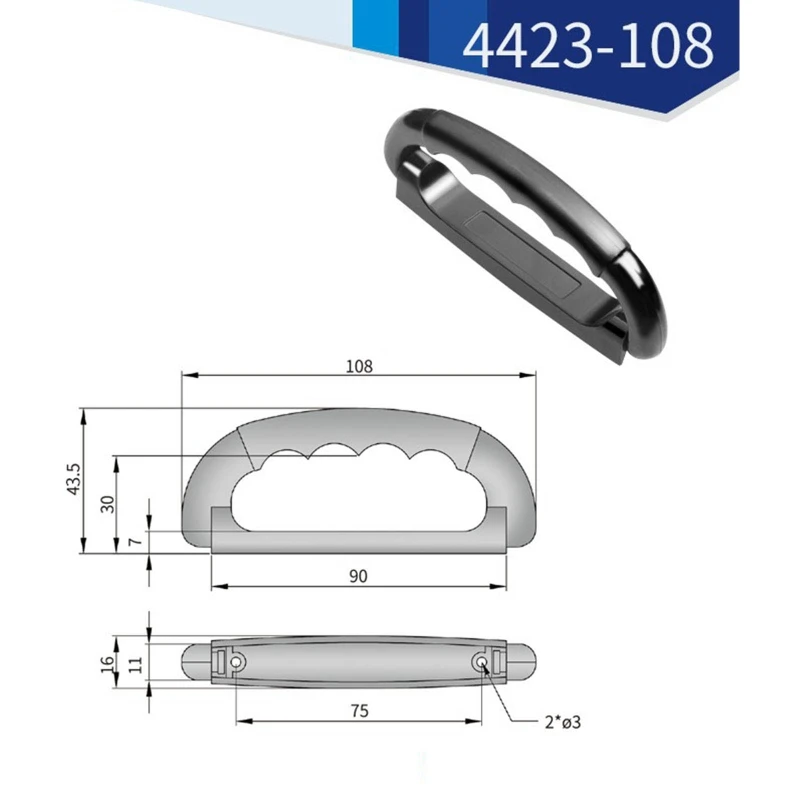 Luggage handle Black Side Carrying Handle Plastic Luggage Trunk for Case Pulls Suitcase Handle Replacement Box Accessories Durable